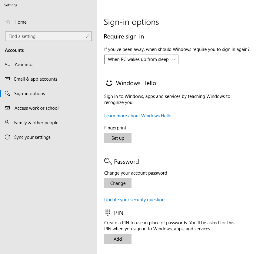 Using Windows Hello To Enable Fingerprint Authentication – PwnDefend